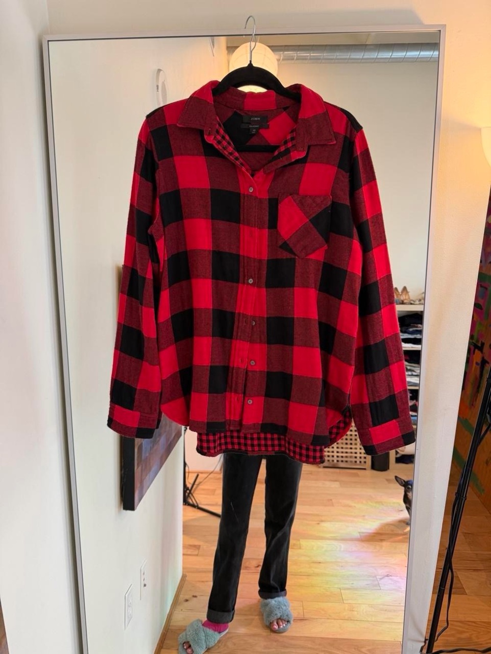 J. Crew Red and Black Buffalo Plaid Button-Down Shirt